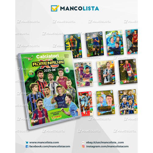 Card Mancanti Adrenalyn XL 2025/26 Calciatori Panini