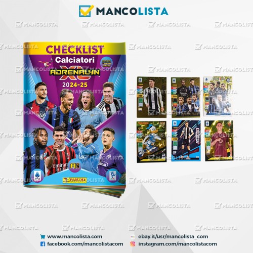 Card Mancanti Adrenalyn XL 2024/25 2025 Calciatori Panini 