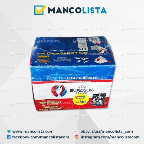 box 10x Tin box slim adrenalyn panini road to euro 2016 france