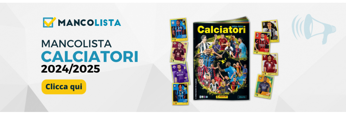 Ordinare  figurine mancanti Calciatori Panini 2025 mancolista