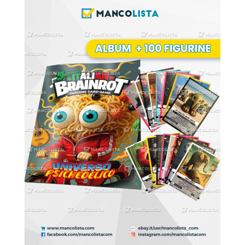 Starter kit Album + 100 card Skifidol Italian Brainrot Serie Alpha Universo Psichedelico