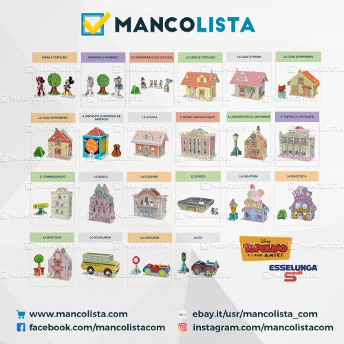 Esselunga il villaggio di topolino e i suoi amici miniature disney a scelta 2022