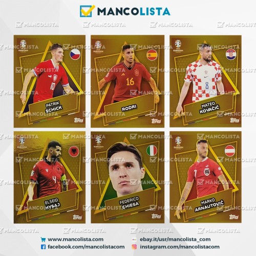 Topps Euro 2024 GOLD SP figurine mancanti